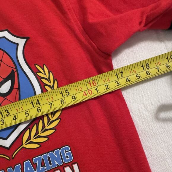 Spiderman Big Boys Baseball Graphic Tee LARGE‎ Red/Black Button Up NEW - Picture 4 of 7
